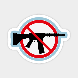 Gun Ban / Prohibition Sign (No Weapons / Peace / 3C) Magnet