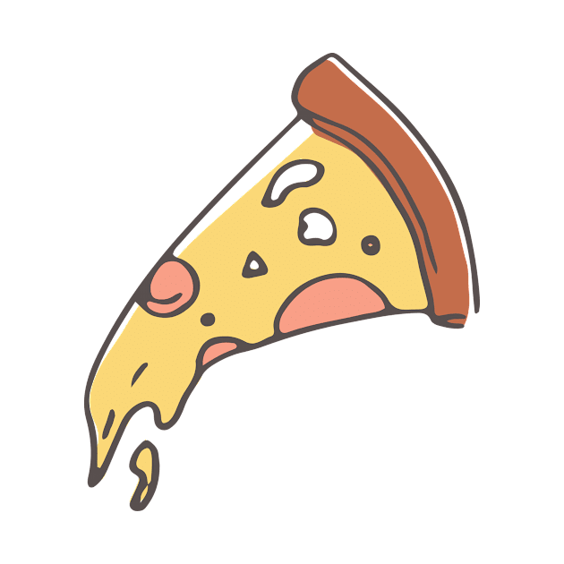 Cartoon Soggy Pizza 90s Style by InkyArt