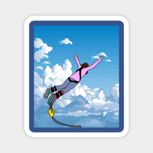 Bungee Jumping Jump To Freedom Magnet