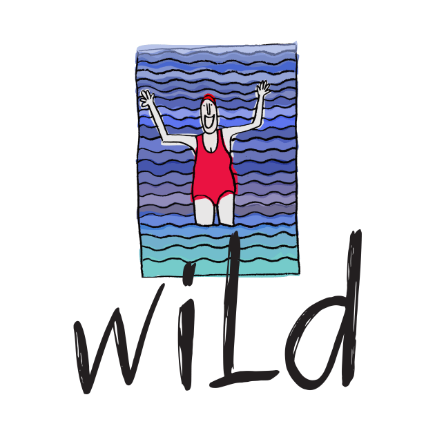 Wild Swimming Water Woman by krisevansart