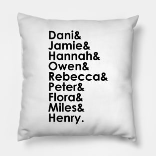 Character Names (Black) - THOBM Pillow