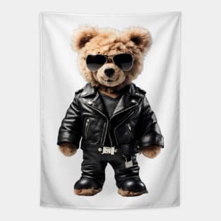 Leather Biker Teddy Bear Tapestry