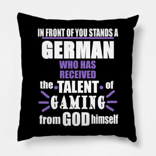 Gaming Germany E-Sport Gamer Team Slogan Pillow