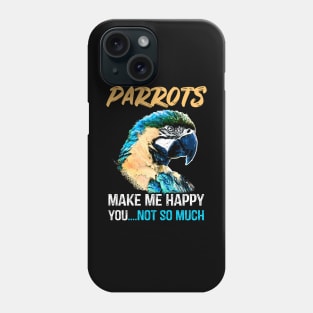 Parrots make me happy you not so much Phone Case