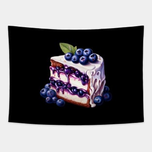 A Delicious Piece Of A Blueberry Cake Tapestry