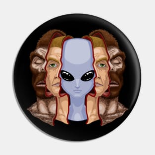 Three Faces Pin