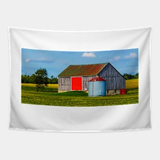 Barn with a Red Door Tapestry