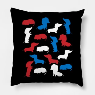 Patriotic Dachshunds Dog America Flag 4Th Of July Pillow