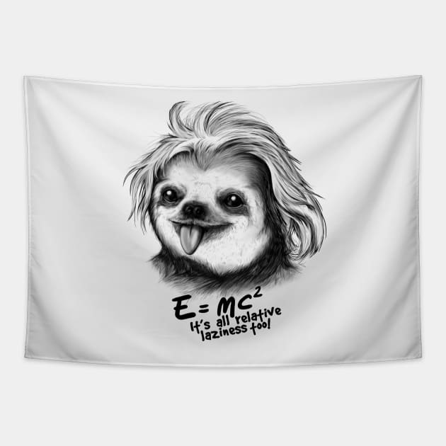 Sloth Einstein Tapestry by NemiMakeit