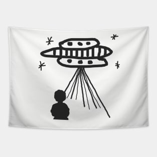 A child who sees an alien spacecraft Tapestry