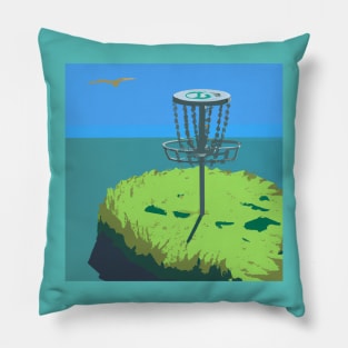 Disc Golf on a Remote Island Pillow