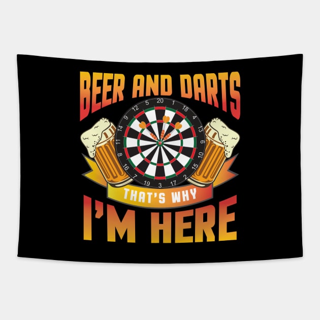 Beer and Darts Tapestry by maxcode