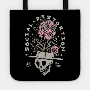 Skull Flower Womens Tote