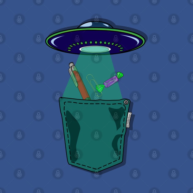 UFO Abduction in My Pocket by Fun Funky Designs