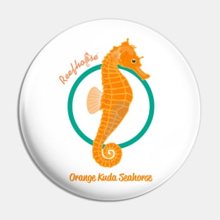 Orange Kuda Seahorse Pin