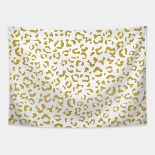 Gold Leopard, Gold Glitter, Leopard Print Tapestry