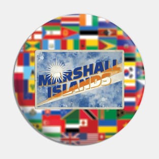 The Marshall Islands vintage style retro souvenir Pin