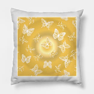 Butterfly Yellow Pillow