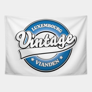 Vianden luxembourg retro logo Tapestry