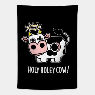 Holy Holey Cow Cute Animal Pun Tapestry