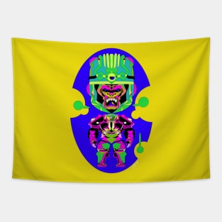 sisimite ecopop ape gorilla art in kaiju mecha robot suit Tapestry