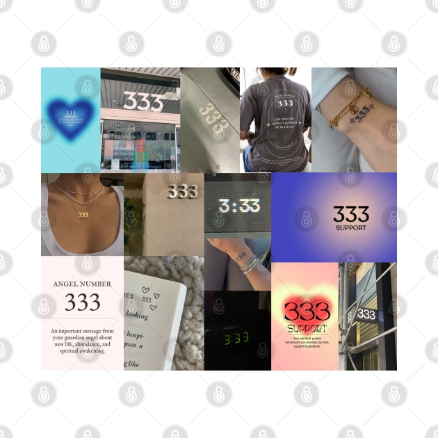 333 angel number aesthetic collage by morgananjos