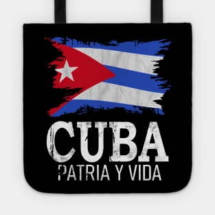 Cuba Libre Cuban Flag patria y vida Tote