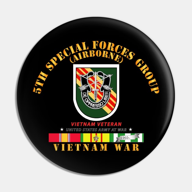 5th Special Forces Group w Flash  VN SVC Pin by twix123844