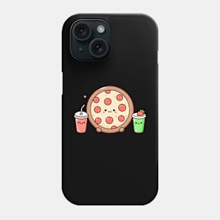 Kawaii Food Characters for Kawaii Lovers | Kawaii Pepperoni Pizza Party Phone Case