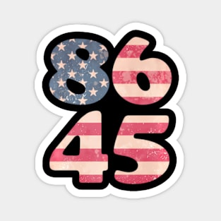 8645 Impeach President Trump American Flag Magnet