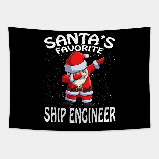 Santas Favorite Ship Engineer Christmas Tapestry by intelus