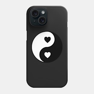 Yin and Yang Heart Symbol Phone Case