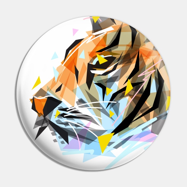 tiger lowpoly Pin by CHAKRart