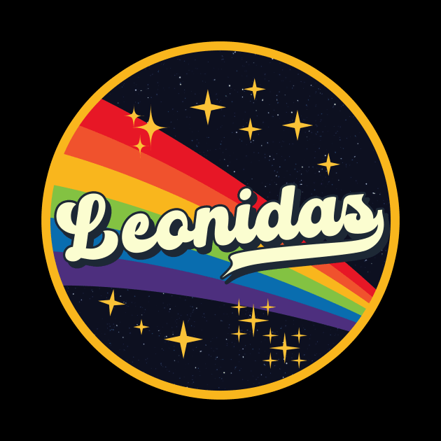 Leonidas // Rainbow In Space Vintage Style by LMW Art