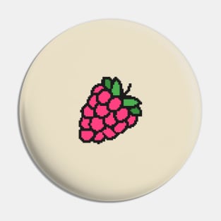 Raspberry Pixel Art Pin