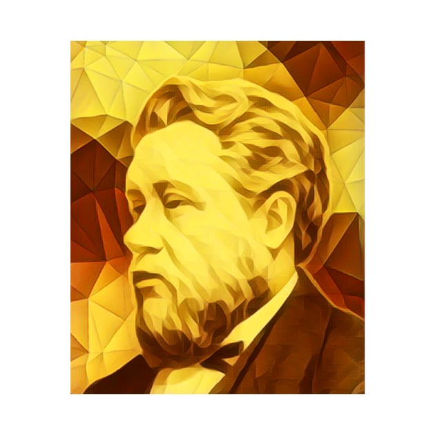 Charles Spurgeon Golden Colourful Portrait | Charles Spurgeon Artwork 10 by JustLit