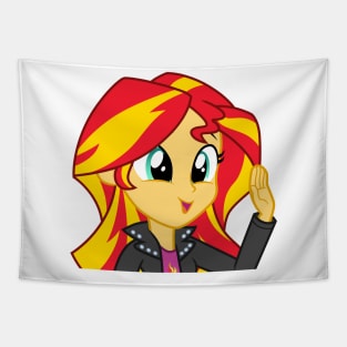 Sunset Shimmer waving Tapestry