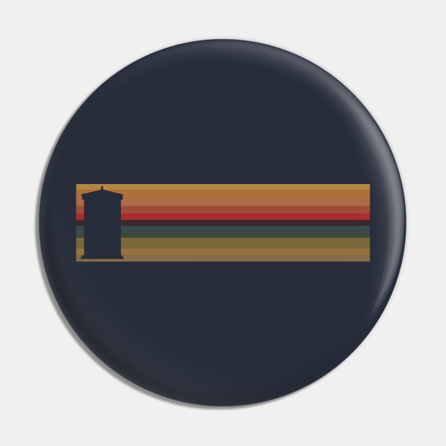 13th Doctor Rainbow Stripes - TARDIS cut out Pin by SOwenDesign