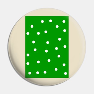 Polka Dots | Polka Dot Green and White | Artistic Design Pin