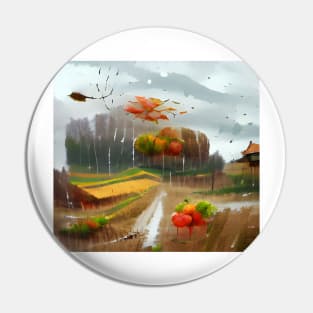 Rainy Autumn Day Pin