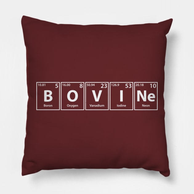 Bovine (B-O-V-I-Ne) Periodic Elements Spelling Pillow by cerebrands