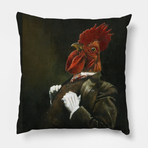 Victorian Cockerel Pillow by mictomart