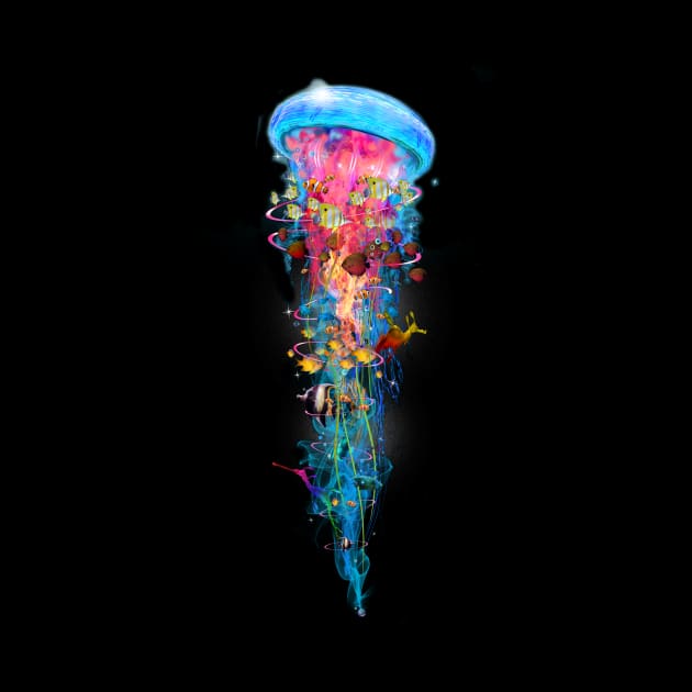Super Electric Jellyfish World by DavidLoblaw