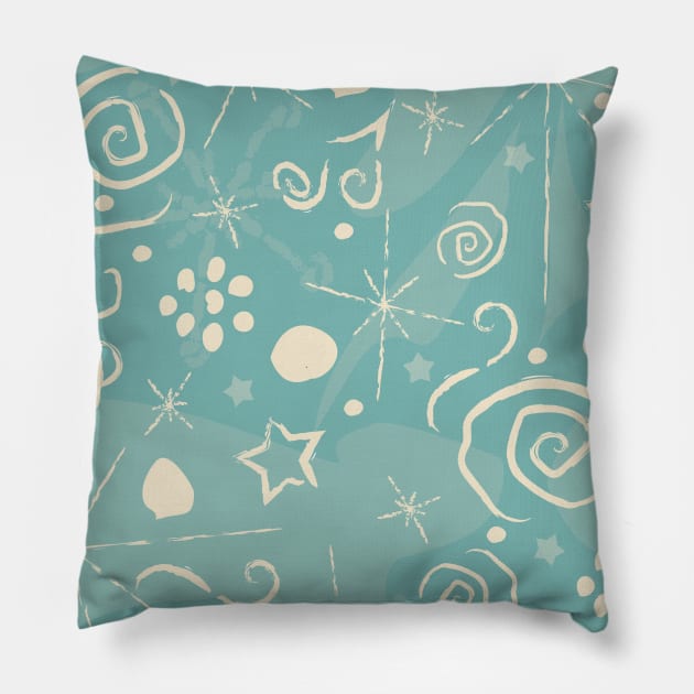 Winter Sweet Pattern Pillow by Kristina Stellar Scandinavian Land