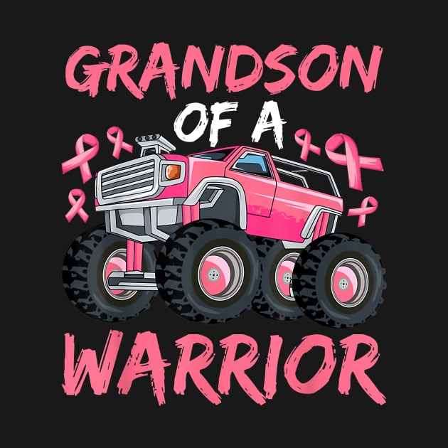 Truck Grandson Of A Warrior Breast Cancer Pink Ribbon by everetto