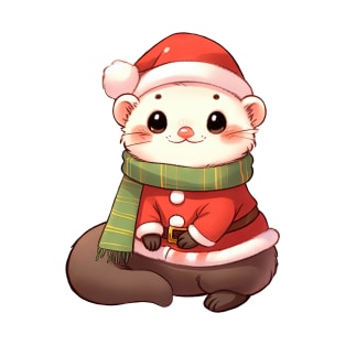 Cute Christmas Ferret T-Shirt