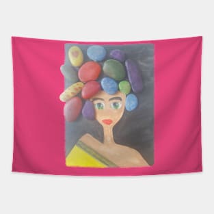 COLORFUL GIRL Tapestry