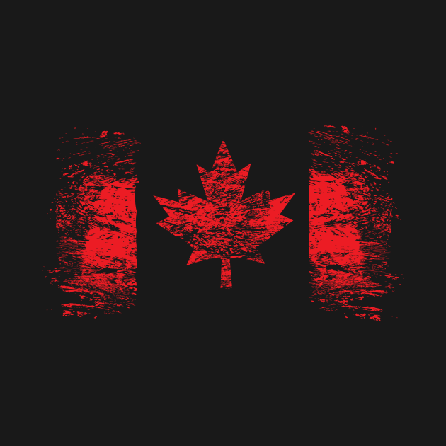 Textured National Flag of Canada by JDawnInk