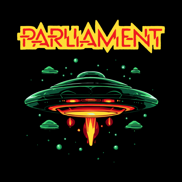 Parliament Funkadelic Retro Mothership UFO Rock Funk Throwback by robotbasecamp