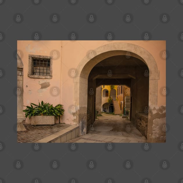 Passageway in Rovereto in Trentino, Italy by jojobob